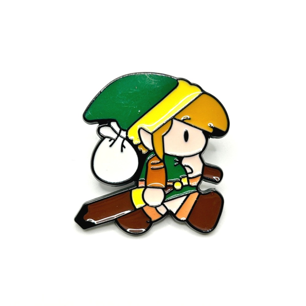 Link Zelda Enamel Pin OS Green Cartoon Video Game Nintendo Retro Gamer Gift